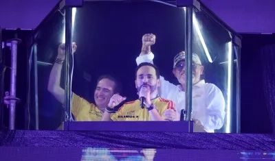 Abelardo De La Espriella en su discurso en Barranquilla.