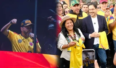 Abelardo De La Espriella, Aida Quilcué e Iván Cepeda.