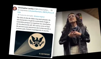Captura del X de Cristopher Landau y Viviana Marín Carmona.