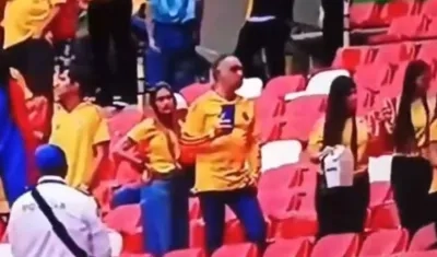 Carlos Pinedo en el estadio Azteca.