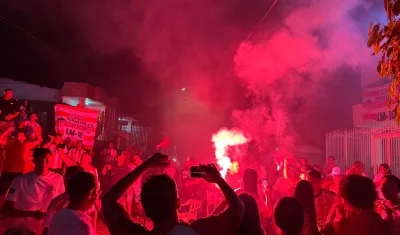 Celebración en la casa de Luis Fernando Muriel, en Santo Tomás