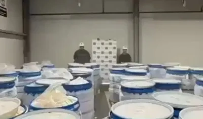 Cocaína incautada en Cartagena.