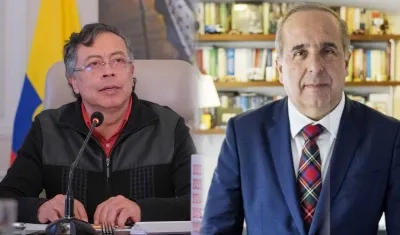 El Presidente Gustavo Petro y el embajador en Suecia, Guillermo Reyes.