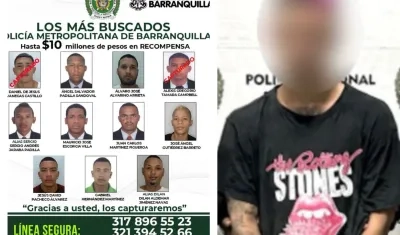 El cartel de la Policía Nacional y Daniel De Jesús Vanegas capturado