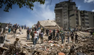 Muchos edificios colapsaron ante la magnitud de los dos terremotos. 