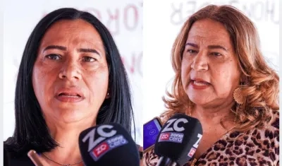 Gilma Meza y Martha Díaz. 