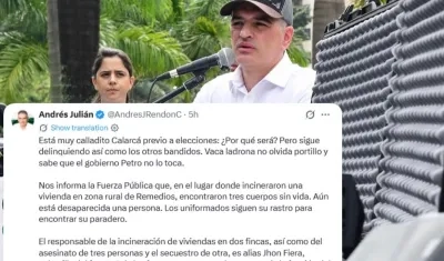 Gobernador de Antioquia, Andrés Julián Rendón.