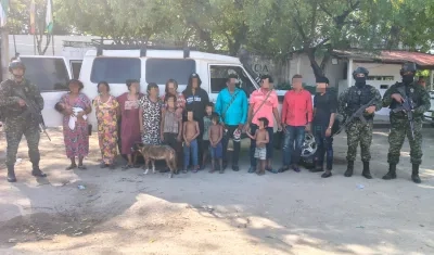 Indígenas rescatados en La Guajira.
