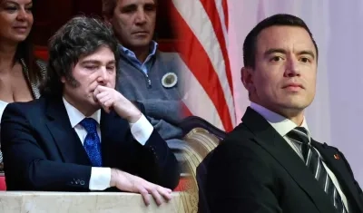 Javier Milei, presidente de Argentina, y Daniel Noboa, presidente de Ecuador. 