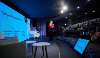 La Defensora del Pueblo Iris Marín, en un evento