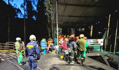 Labores de búsqueda en la mina.