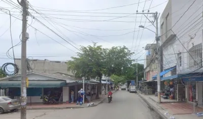 Sector de la calle 61 con carrera 18, donde se presentó el ataque a bala en Las Moras. 