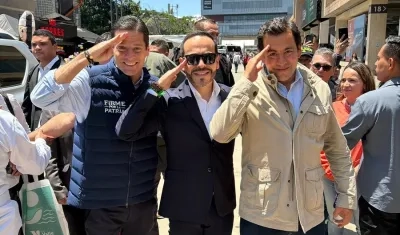 Mauricio Gómez, Abelardo De La Espriella y Rodrigo Lara.