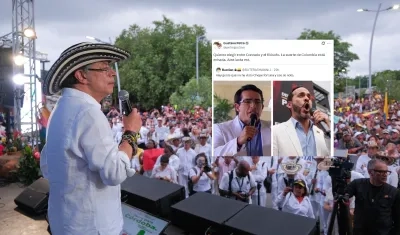 El Presidente Gustavo Petro y el trino que publicó.