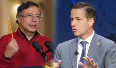 El Presidente Gustavo Petro y Bernie Moreno.