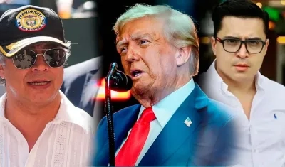 Gustavo Petro, Donald Trump y el activista Beto Coral.