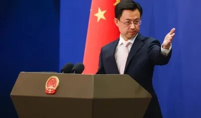 El portavoz de la Cancillería china Guo Jiakun.