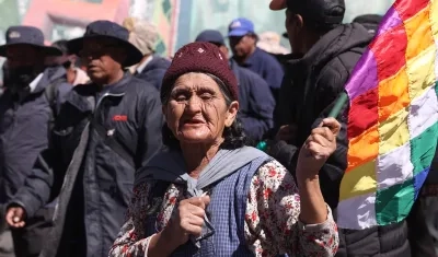 Protesta en La Paz, Bolivia.