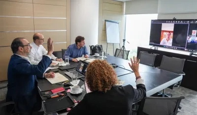 Reunión del presidente del CAF con José Manuel Restrepo.