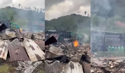 Incendio de dos viviendas en Remedios, Antioquia. 