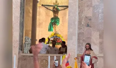 Presidente electo Abelardo De La Espriella en la Basílica del Señor de Los Milagros de La Villa de San Benito Abad.