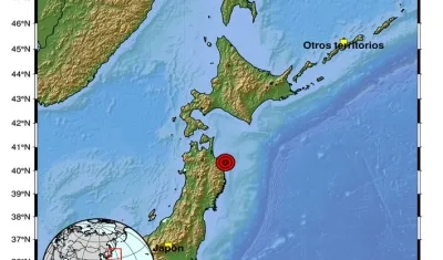 Imagen del epicentro del terremoto en Japón. 