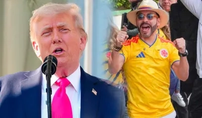 (Izq. a Der.) Donald Trump y Abelardo De la Espriella. 