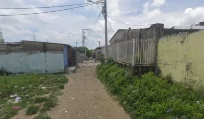 Sector del barrio Villa San Carlos donde se presentó el hecho violento. 
