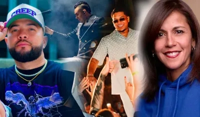 Dímelo King, Diego Daza, Luister La Voz y Laura Mendoza. 