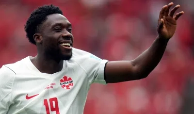 Alphonso Davies, jugador de la selección de Canadá.