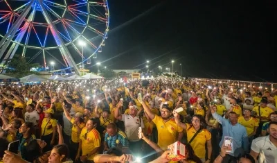 Los aficionados han colmado el Fan Fest de El Gran Malecón en los dos primeros partidos de Colombia en el Mundial. 