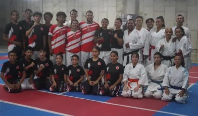 Delegación de karate del Atlántico. 