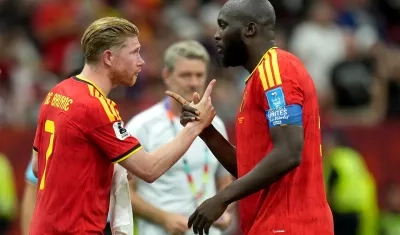 Kevin De Bruyne y Romelu Lukaku, jugadores de la selección belga.