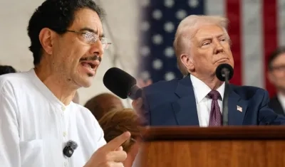 Iván Cepeda y Donald Trump. 