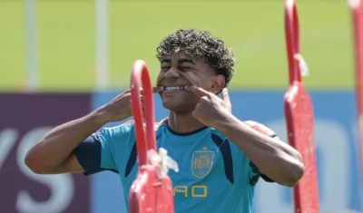 Lamine Yamal, delantero de la selección española. 