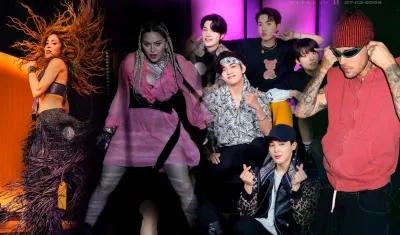 Shakira, Madonna, la banda BTS y Justin Bieber. 