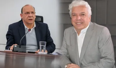 Germán Ávila, ministro de Hacienda; y Carlos Alonso Lucio, integrante del equipo de empalme de De La Espriella. 
