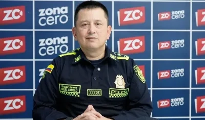 Brigadier general Miguel Camelo, comandante de la Policía Metropolitana de Barranquilla.