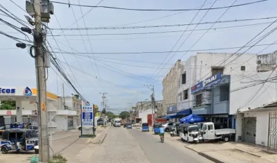 Calle 18 con carrera 28, lugar donde se presentó el crimen en Soledad. 
