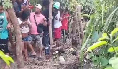 Canal de aguas residuales donde encontraron la víctima mortal.
