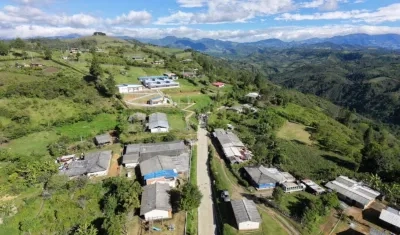 Aspecto del municipio de Totoró, en el Cauca. 