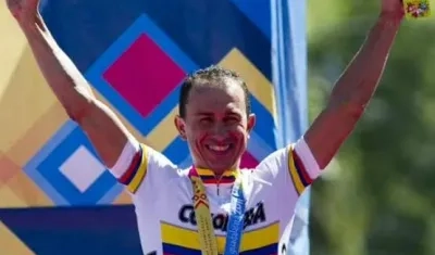 El ciclista Marlon Alirio Pérez. 