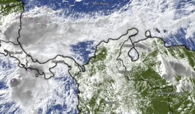 Imagen satelital en el Mar Caribe. 