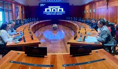 Aspecto de la sala plena del Consejo de Estado. 