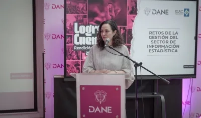 La directora del Departamento Administrativo Nacional de Estadística (Dane), Piedad Urdinola.