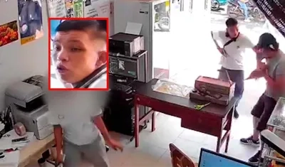 El rostro del delincuente quedó grabado en la cámara de seguridad. 