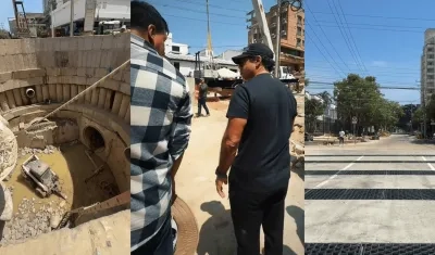 El alcalde Alejandro Char realizó un recorrido por la obra de canalización en el arroyo de la calle 85.