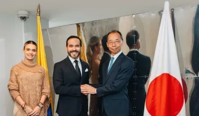 El Presidente electo, Abelardo de La Espriella con el embajador de Japón en Colombia, Shimizu Toru
