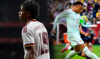 Lamine Yamal y Kylian Mbappé.