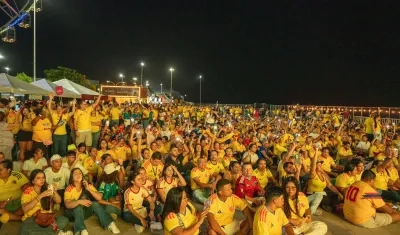 Fan fest de la Selección Colombia en el Malecón del Río.